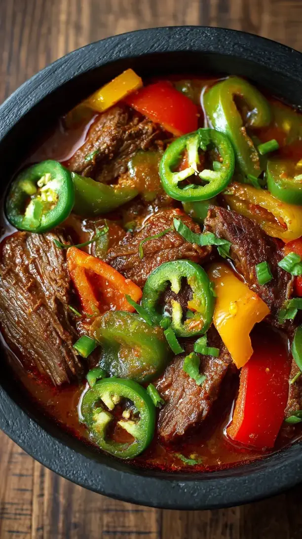 Spicy Beef and Pepper Stew