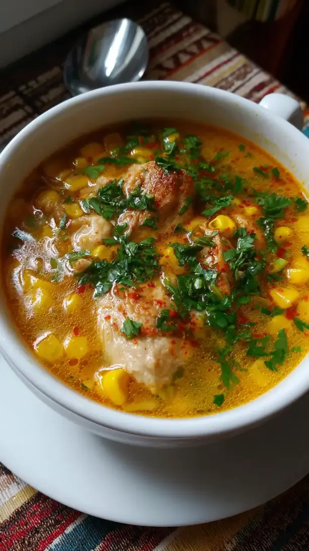 Spicy Chicken and Corn Soup
