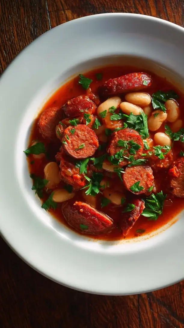 Spicy Chorizo and White Bean Stew