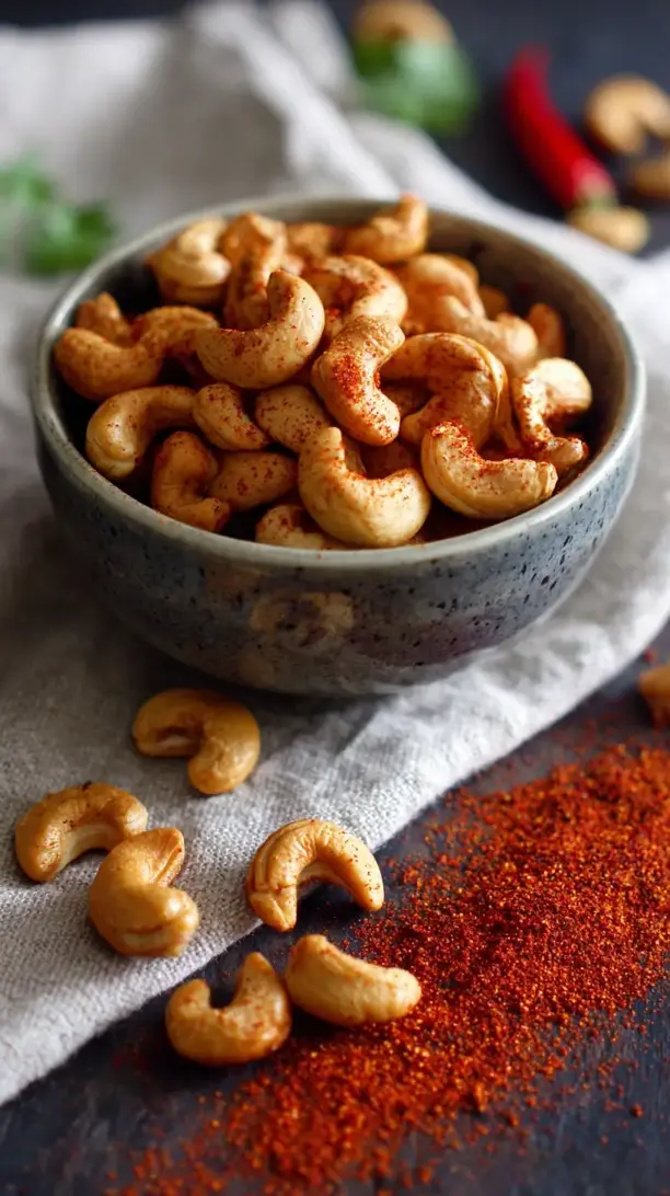 Spicy Roasted Cashews