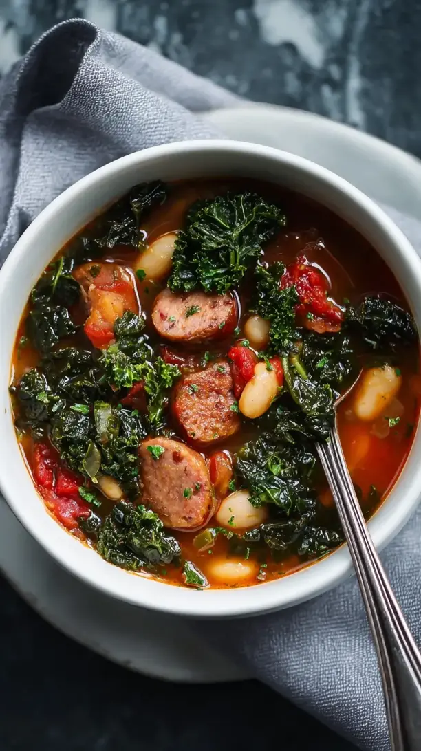 Spicy Sausage and Kale Soup