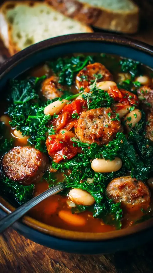 Spicy Sausage and Kale Stew