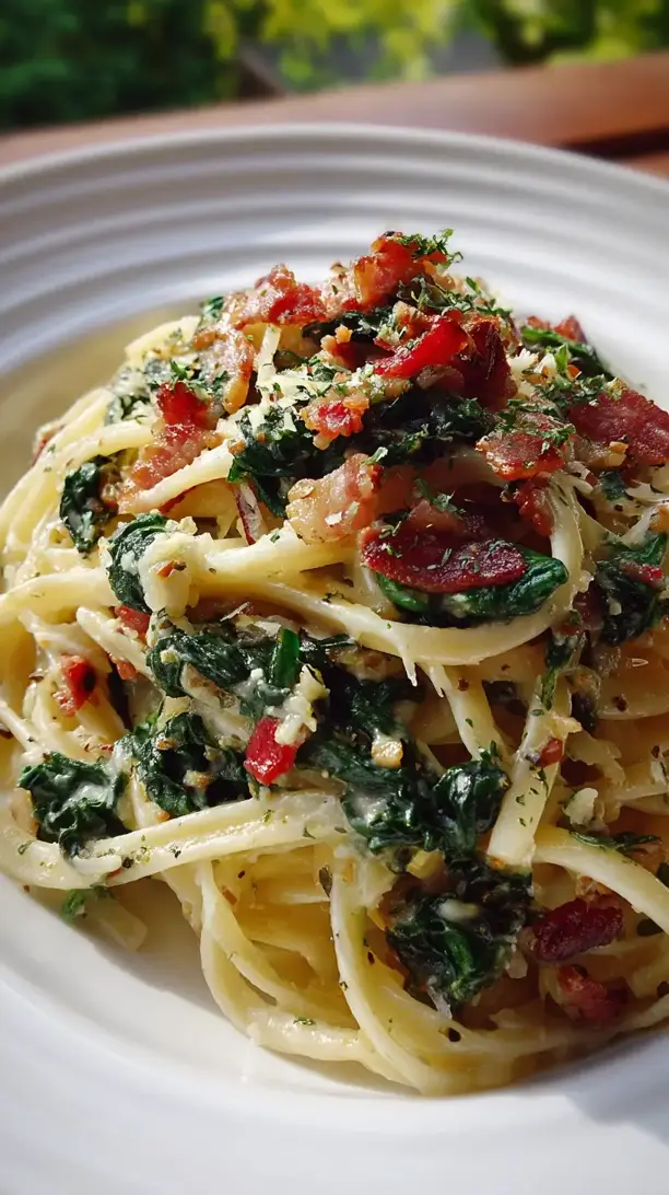 Spinach Bacon Pasta