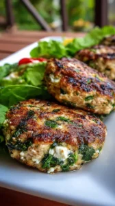 Spinach Feta Turkey Burgers