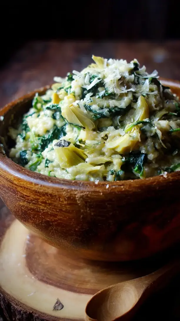 Spinach and Artichoke Oatmeal