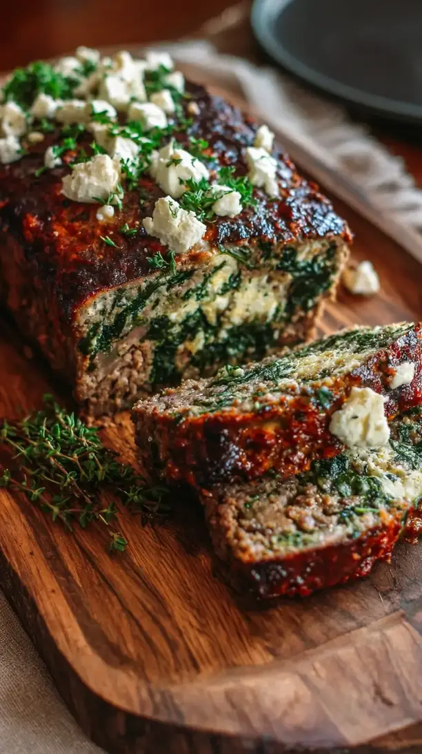 Spinach and Feta Meatloaf