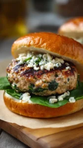 Spinach And Feta Turkey Burgers