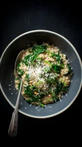 Spinach And Parmesan Oatmeal