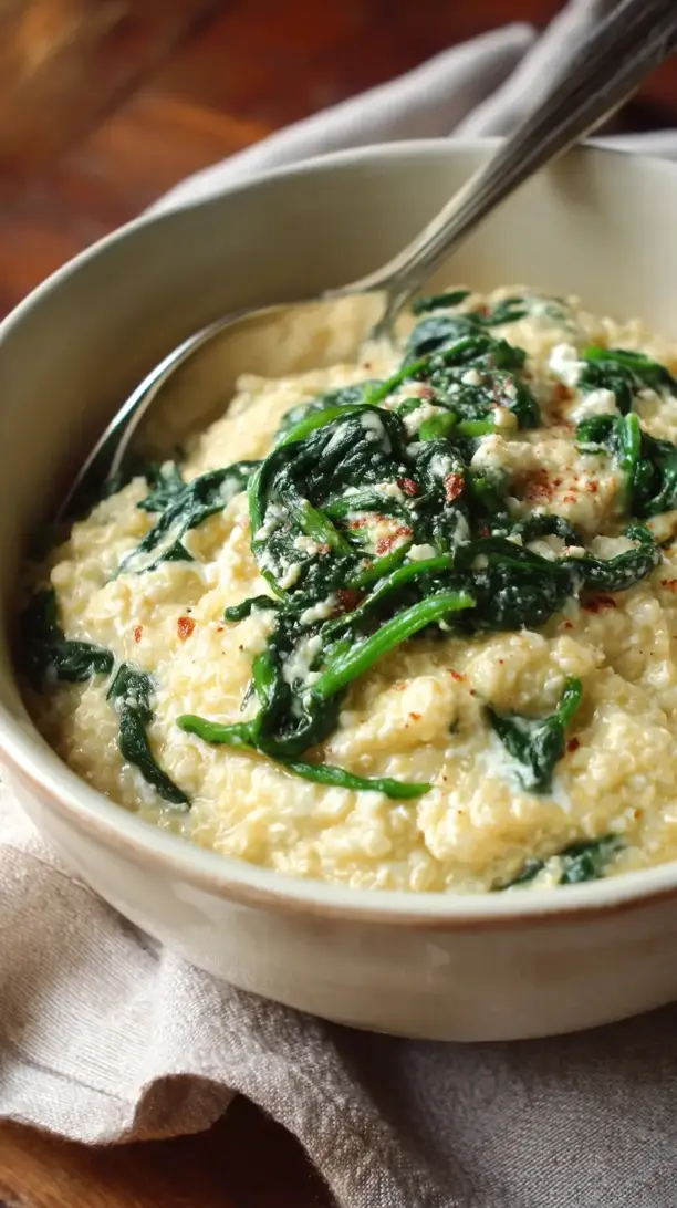 Spinach and Ricotta Oatmeal