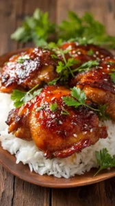 Sticky Chicken Thighs