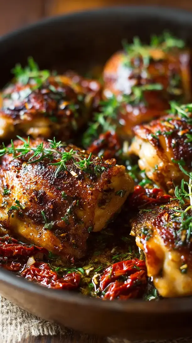 Sun Dried Tomato Chicken Thighs