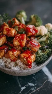 Sweet Chili Glazed Tofu Bowls