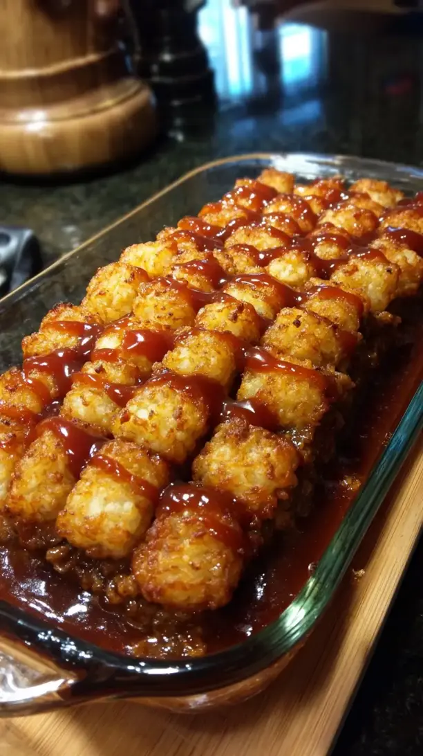 Tater Tot Topped Meatloaf