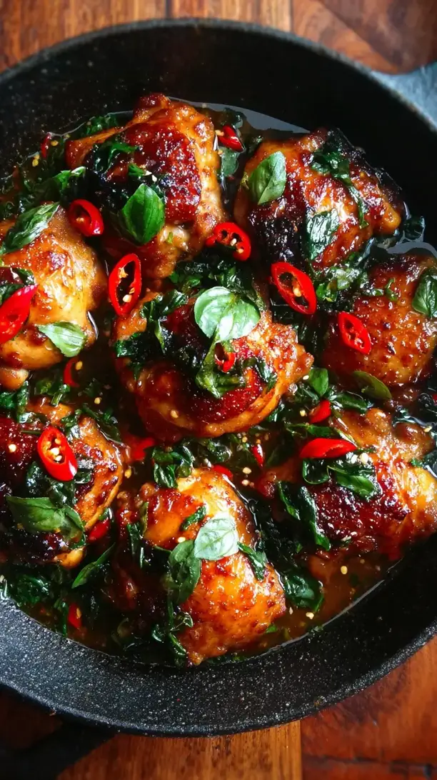 Thai Basil Chicken Thighs