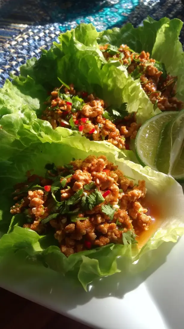 Thai Chicken Lettuce Wraps