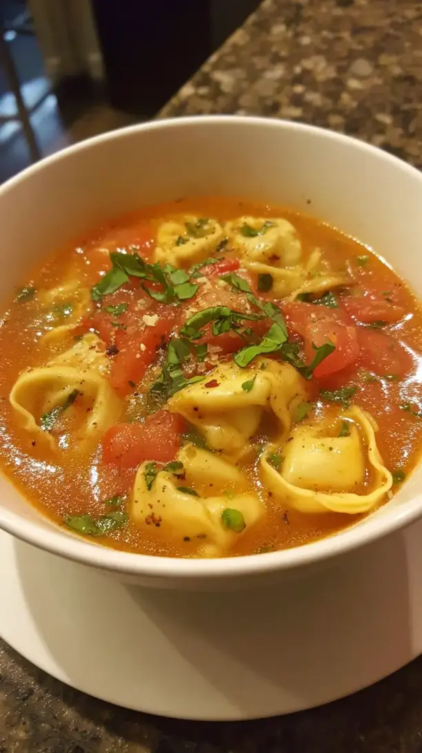 Tomato Basil Tortellini Soup