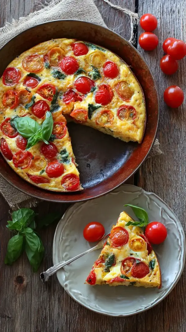 Tomato and Basil Frittata