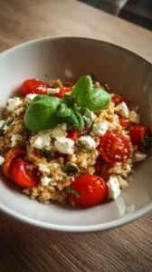 Tomato And Feta Basil Oatmeal