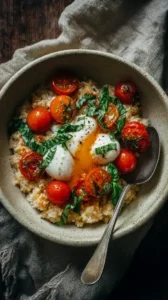 Tomato And Mozzarella Basil Oatmeal