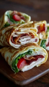 Turkey Club Sandwich Crepes