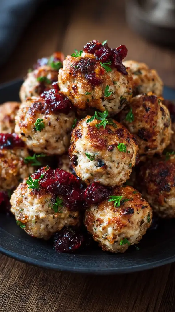 Turkey and Cranberry Meatballs