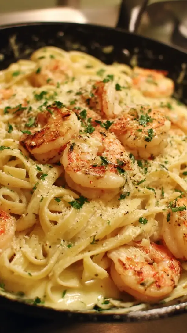Tuscan Garlic Shrimp Pasta