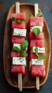 Watermelon Feta Skewers