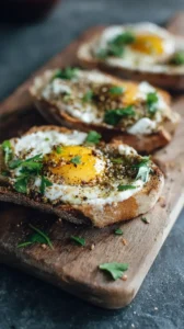 Za’Atar Eggs With Labneh