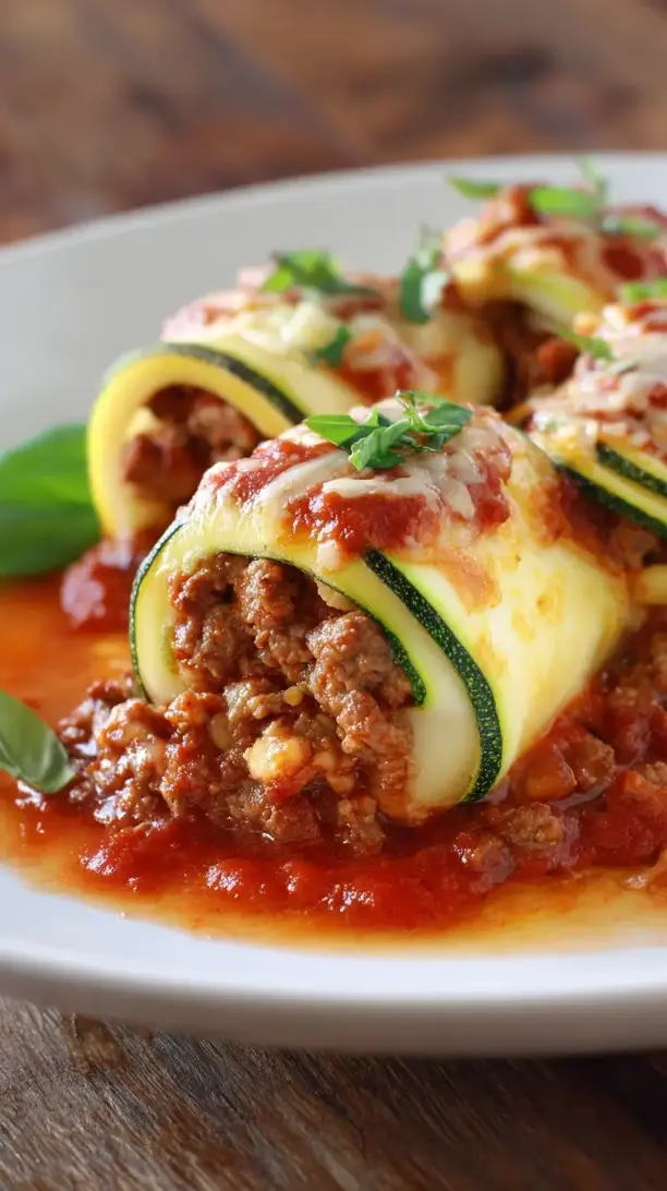 Zucchini Lasagna Roll Ups