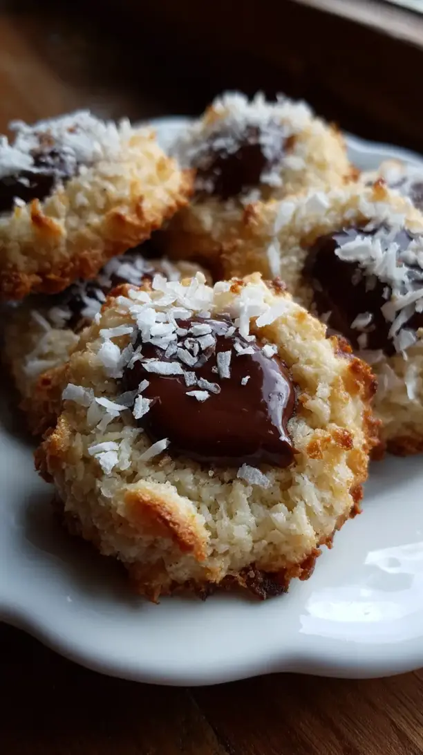 Almond Joy Thumbprint Cookies