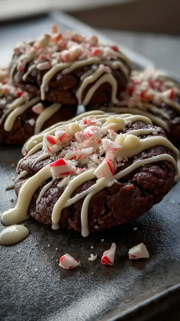 Chocolate Peppermint Bark Cookies