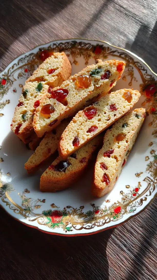 Christmas Biscotti With Candied Fruit