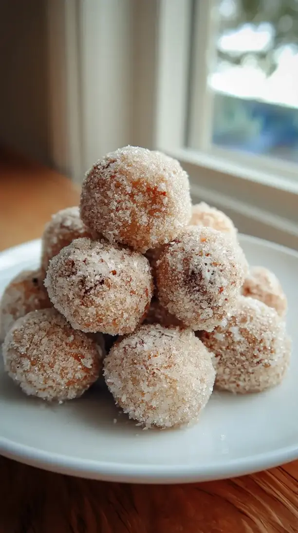 Cinnamon Sugar Snowball Bites