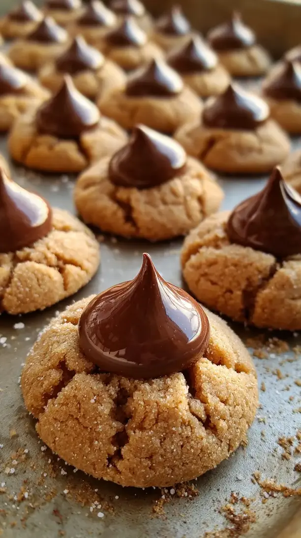 Holiday Peanut Butter Blossoms