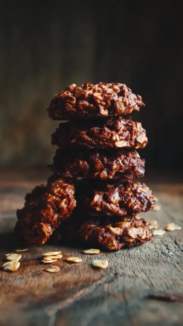 No Bake Chocolate Almond Cookies