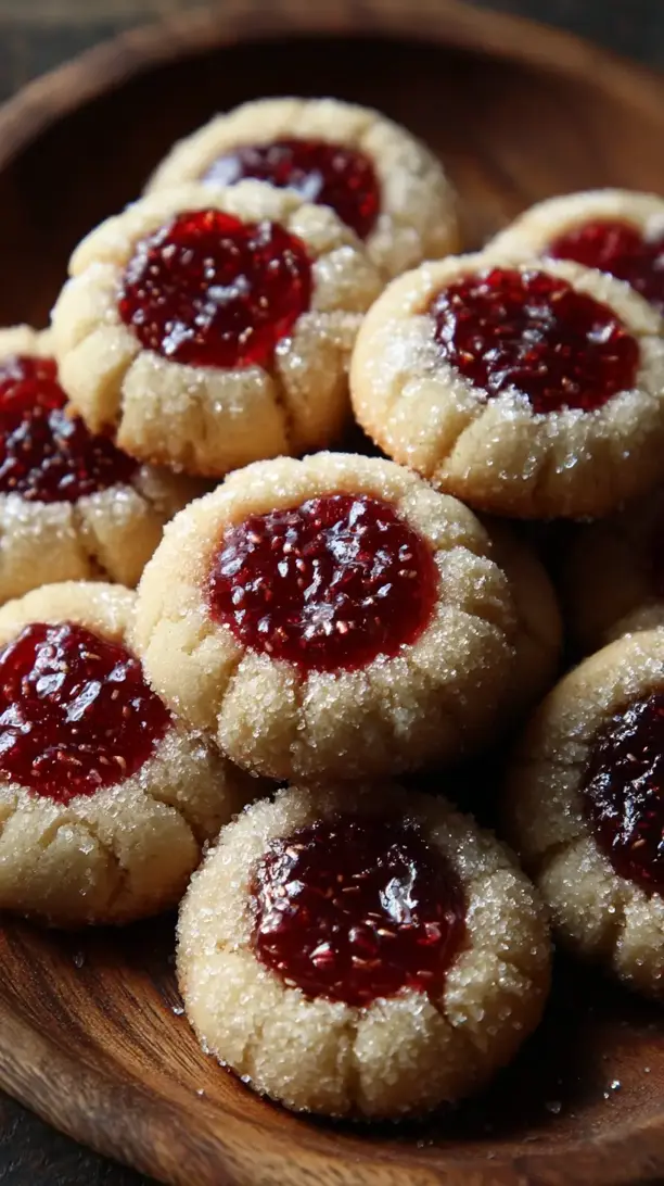 Raspberry Almond Thumbprints