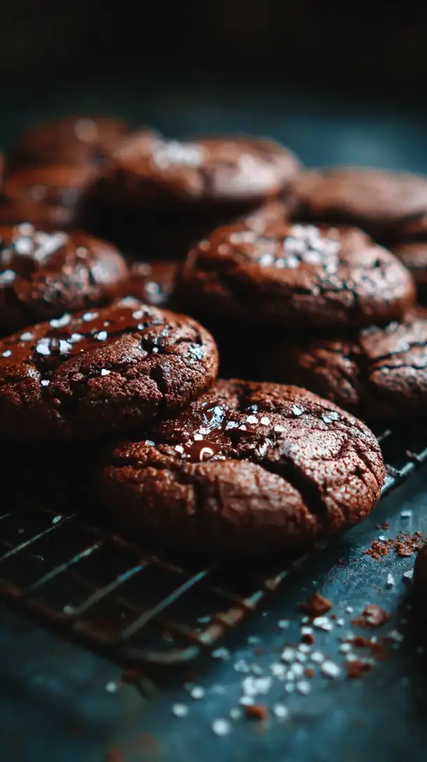 Salted Dark Chocolate Cookies