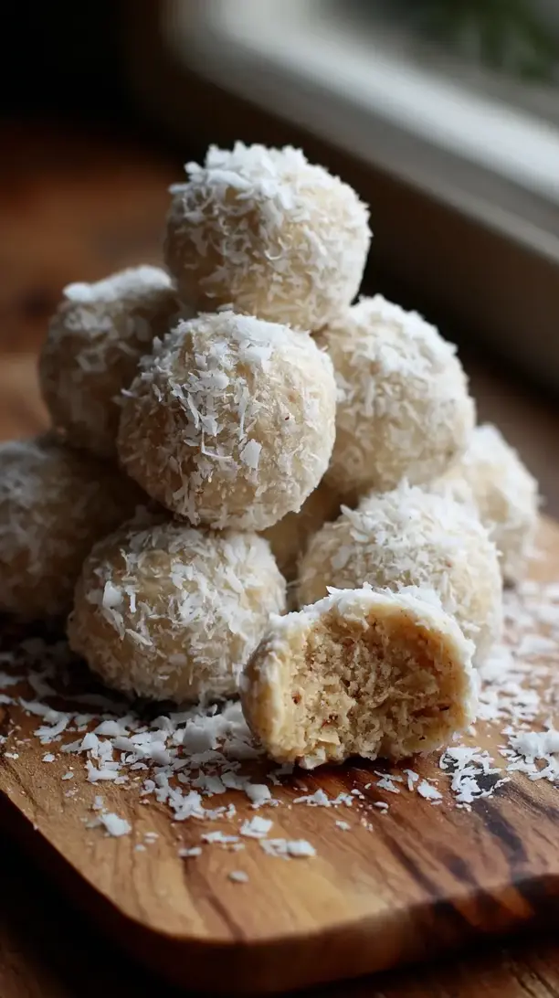 Vegan Coconut Snowball Cookies